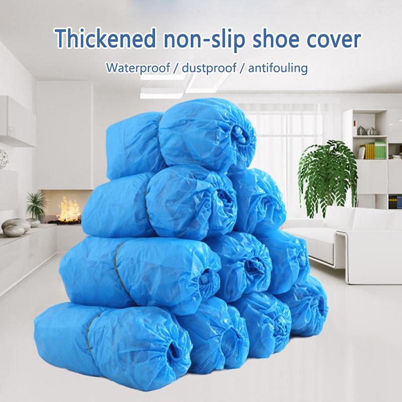 Set 100 / 200 Túi Bọc Giày Bằng Nhựa Chống Nước Chống Bụi Tiện Dụng Ốp