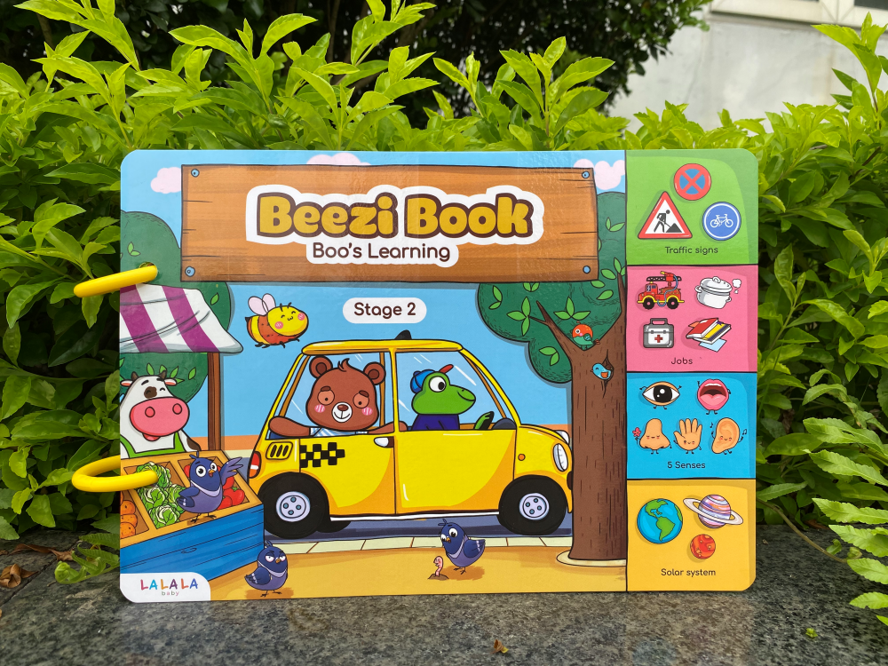 Học Liệu Bóc Dán Montessori Song Ngữ Anh Việt Beezi Book - Lalala Baby