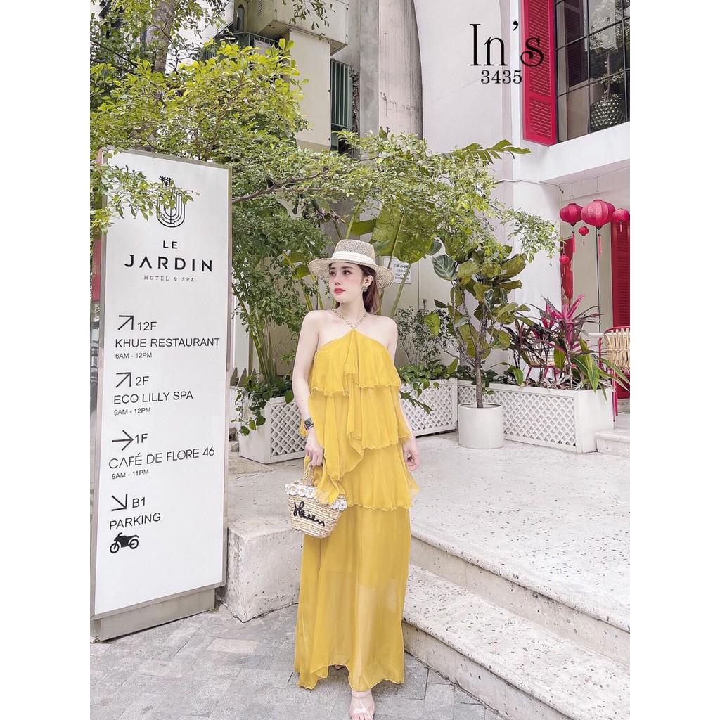 VÁY THIẾT KẾ VOAN YẾM MAXI PHỐI XÍCH