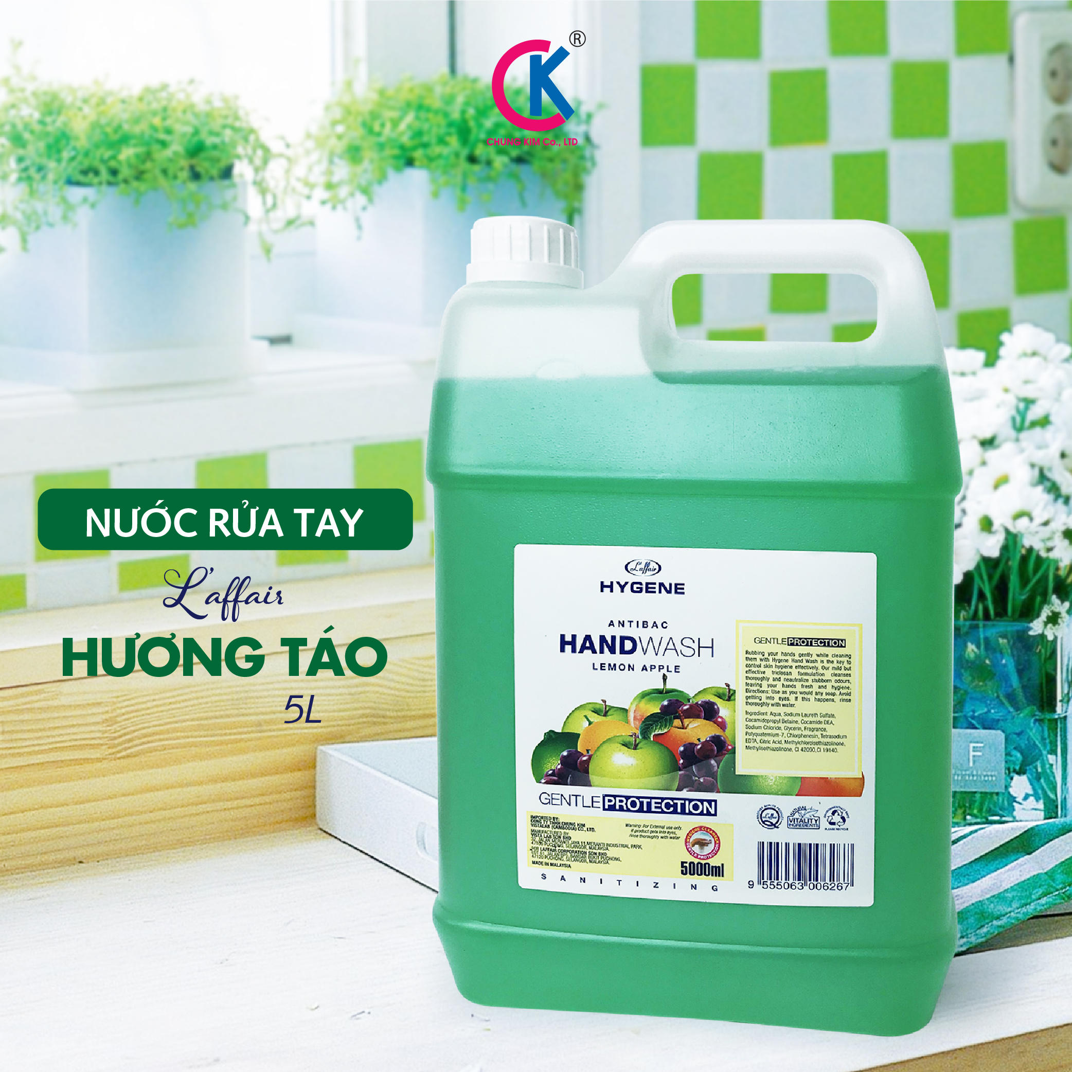 Nước Rửa Tay L’affair Hương Táo 5L