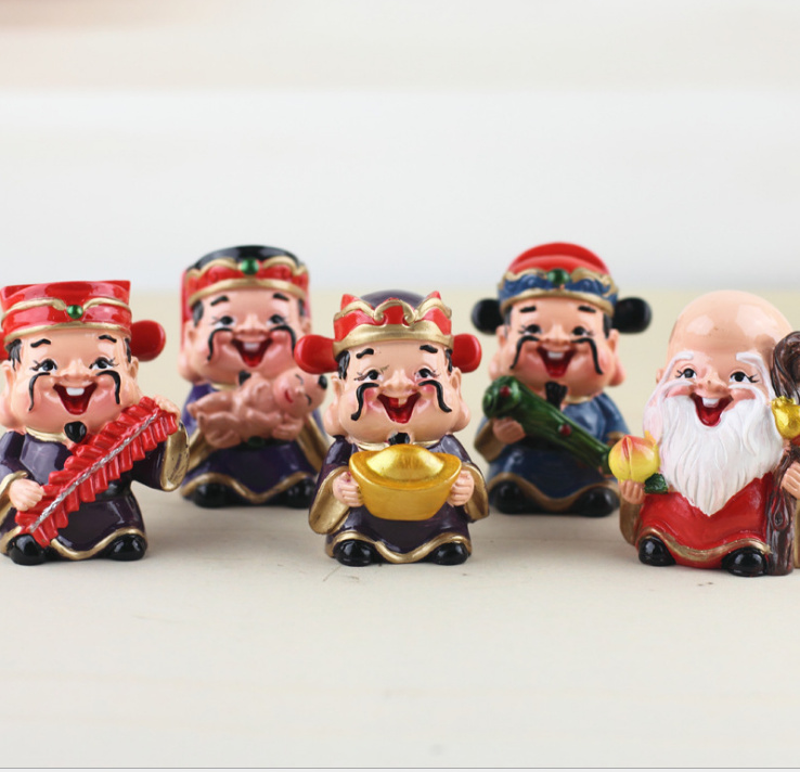 Bộ 5 Tượng Thần Tài Không Bao Gồm Đế