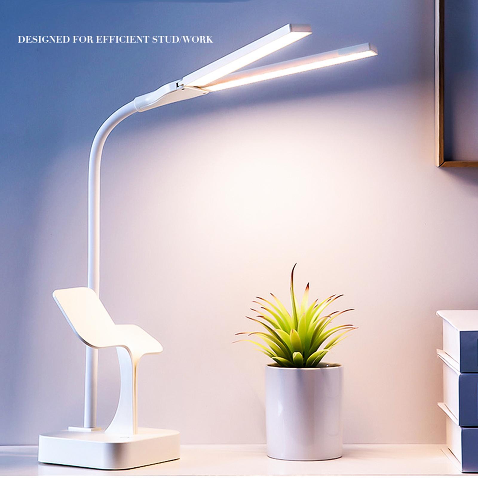 LED Desk Reading Lamp  Touch Control 3 Colors Dimmable USB