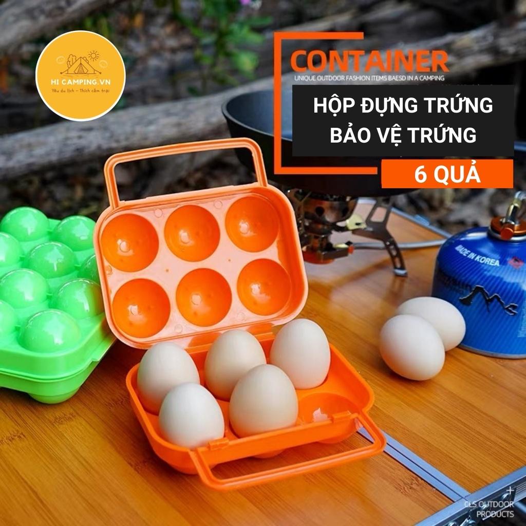 Hộp Đựng Trứng Du Lịch Dã Ngoại Cắm Trại Chống Vỡ 6 Trứng