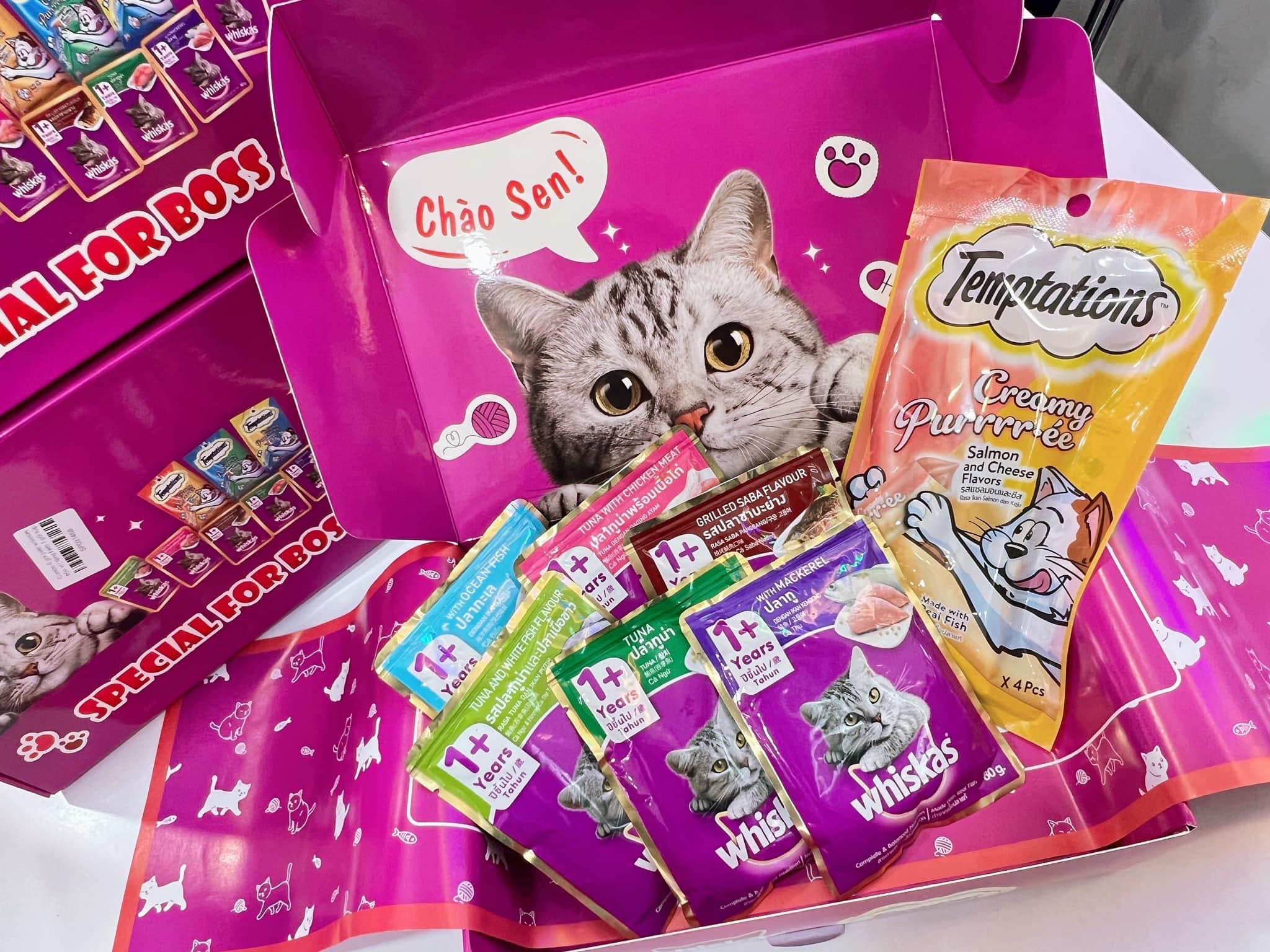 Hộp quà tặng whiskas cho mèo