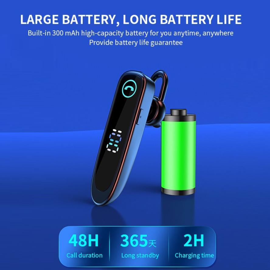 A20 Không Dây Bluetooth Âm Thanh Nổi Đơn Kinh Doanh Tai Tai Nghe Có Màn Hình LED Hiển Thị Điện Thoại Rảnh Tay Lái Xe Tai Nghe Có Mic