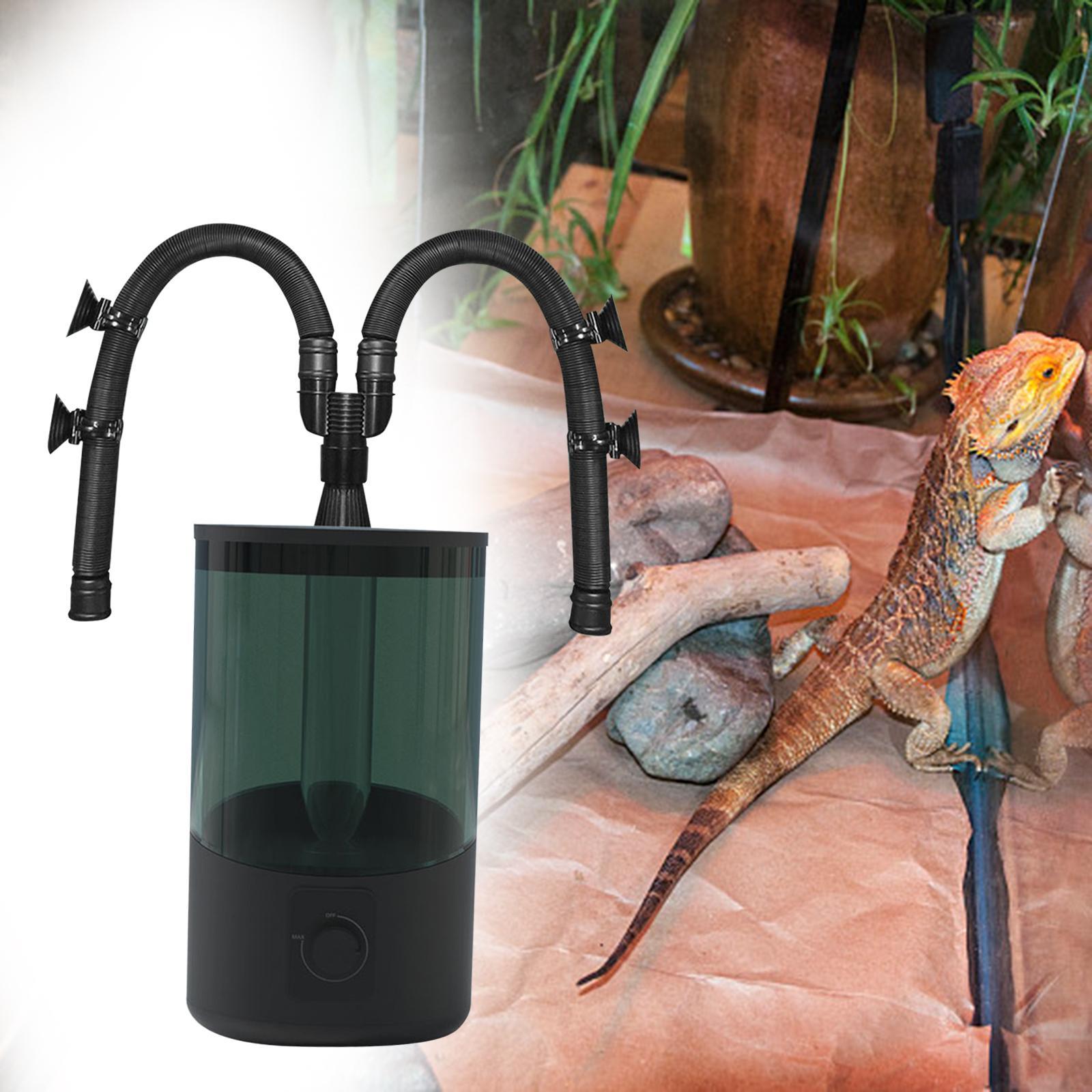 Reptile Terrarium Humidifier with Hose Adjustable Large Capacity Vivarium Mute Sprayer Water Tank for Amphibians Chameleon Pet Supplies
