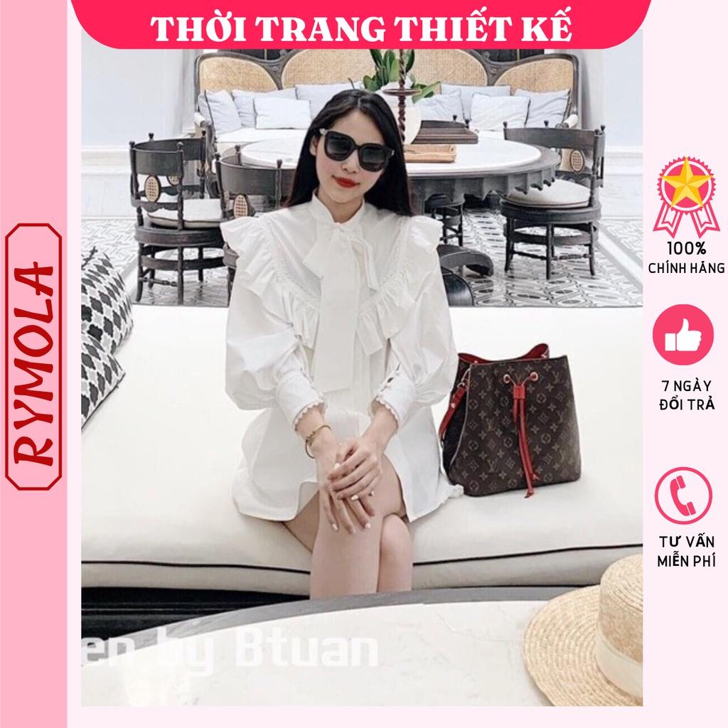 Áo Sơ Mi Trắng Tay Dài Cổ Nơ MSA001