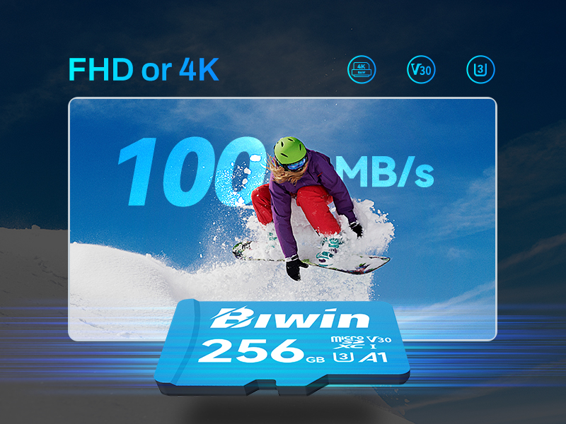 Thẻ nhớ BIWIN MS100 MicroSDXC V30 UHS-I 32GB | 64GB | 128GB tương thích mọi thiết bị Hàng chính hãng BH 3 năm