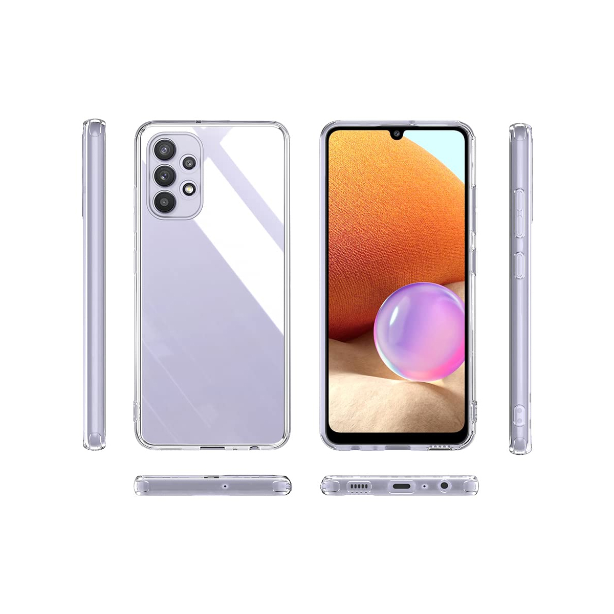 Ốp lưng silicon trong suốt cho điện thoại SAMSUNG GALAXY A12/A21/A23/A31/A32/A33/A51/A52/A53/A71/A72/A73