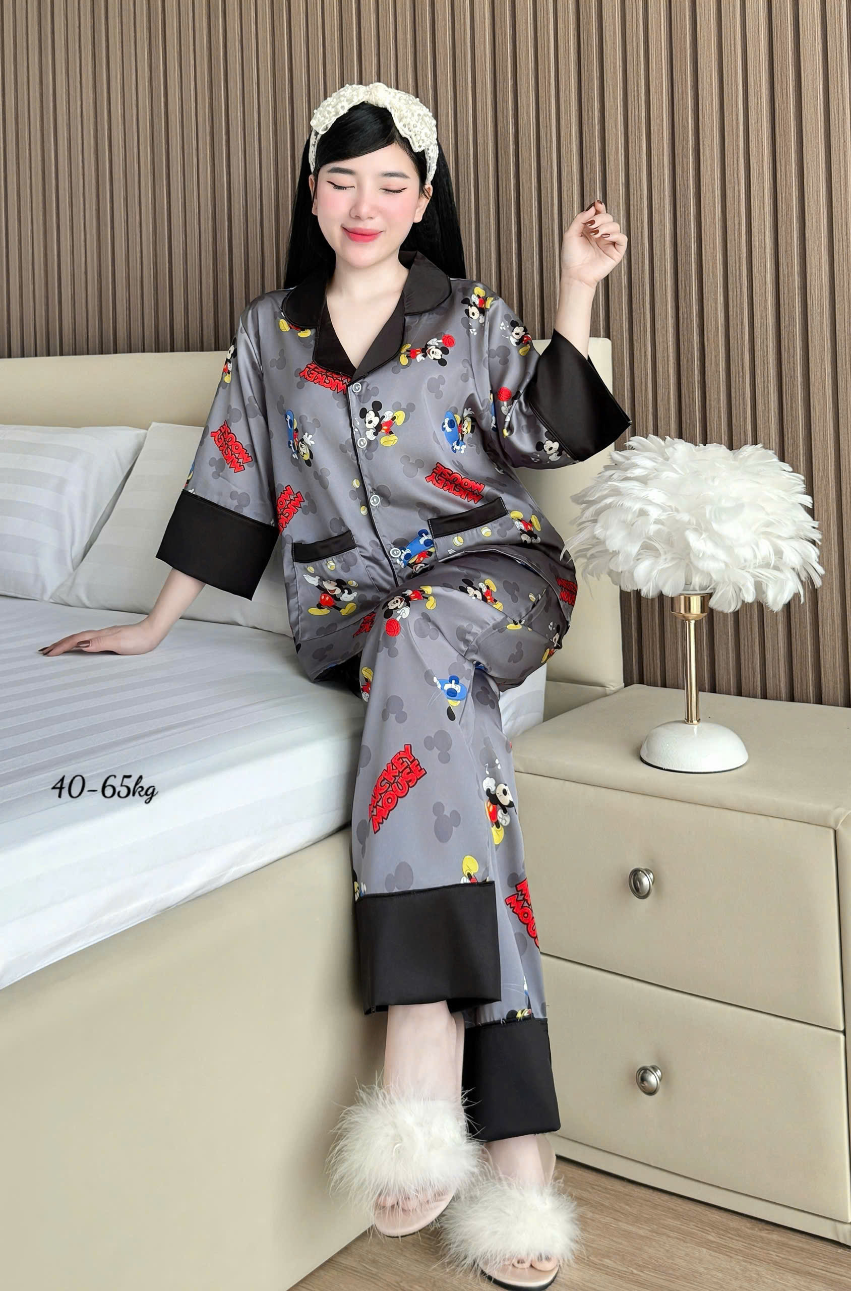 [NN Pijama] Đồ ngủ nữ mặc nhà pijama tay lở lụa latin cao cấp