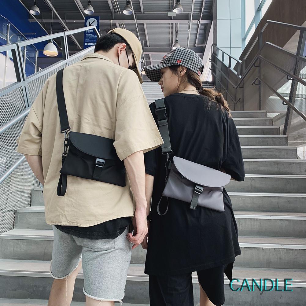 Túi Đeo Trước Ngực Chất Nylon Màu Trơn Cho Nam Và Nữ