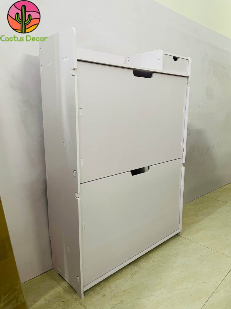 Tủ giày dép thông minh 2 tầng 2 ngăn Chống Nước, Chịu Lực Tốt