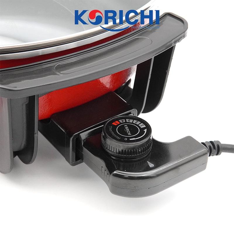 Nồi lẩu điện Korichi - KRC-3559 - 5.0L 1500W - Bảo hành 12 tháng (2 màu đỏ, ghi