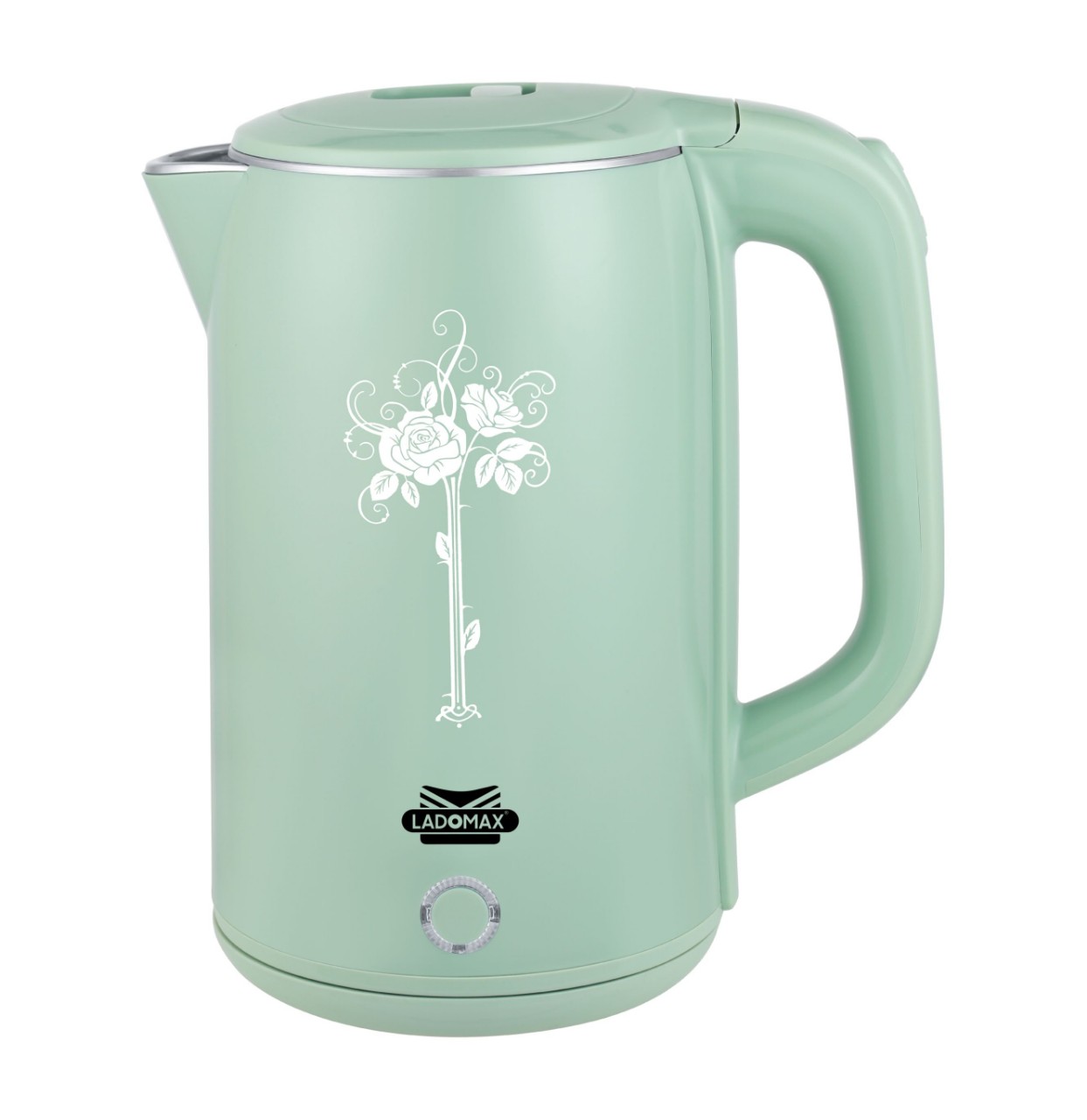 Ấm đun nước 2.5L Ladomax HA-887 thiết kế 2 lớp với lòng nguyên khối, công suất lớn nấu nước sôi nhanh - Hàng chính hãng