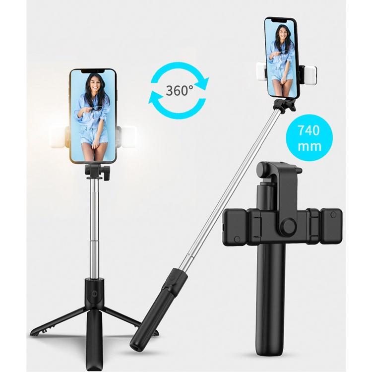 Gậy chụp ảnh 3 chân TSS Selfie Stick điều khiển từ xa có phân loại đèn trợ sáng Tripod chụp tự sướng - quay - livestream