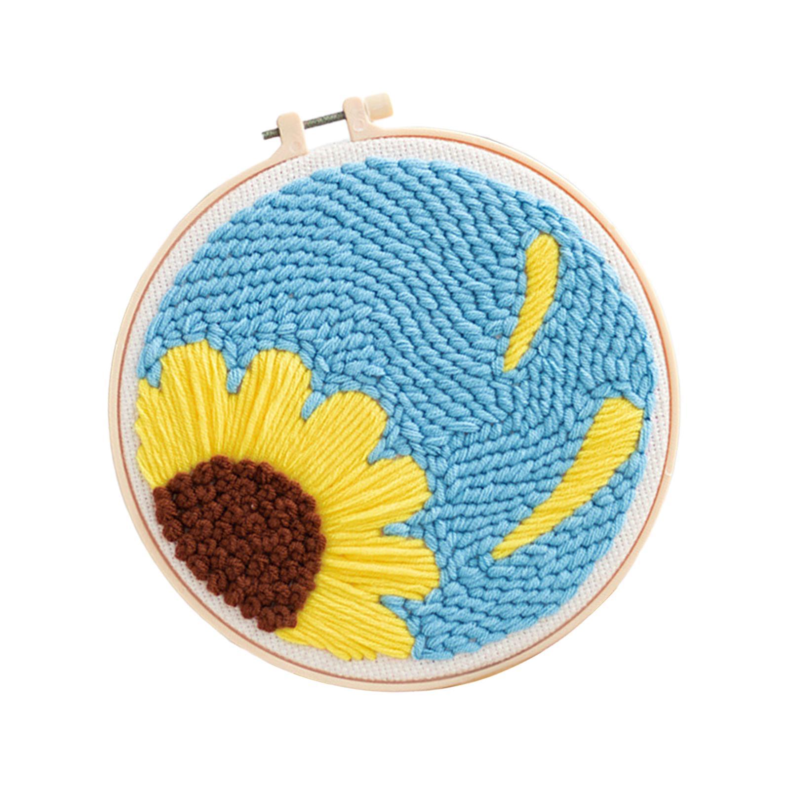 Sewing DIY Beginner Adults Kids Latch Hook Kit Flower