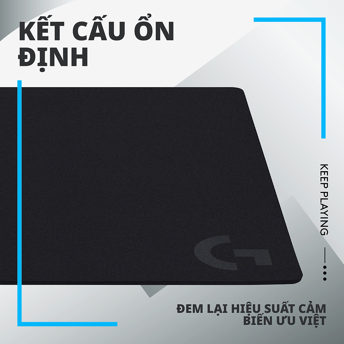 Bàn di chuột game Logitech G640 hống trượt kích thước 460 x 600 x 3 mm (dài x rộng x dày) - Hàng Chính Hãng