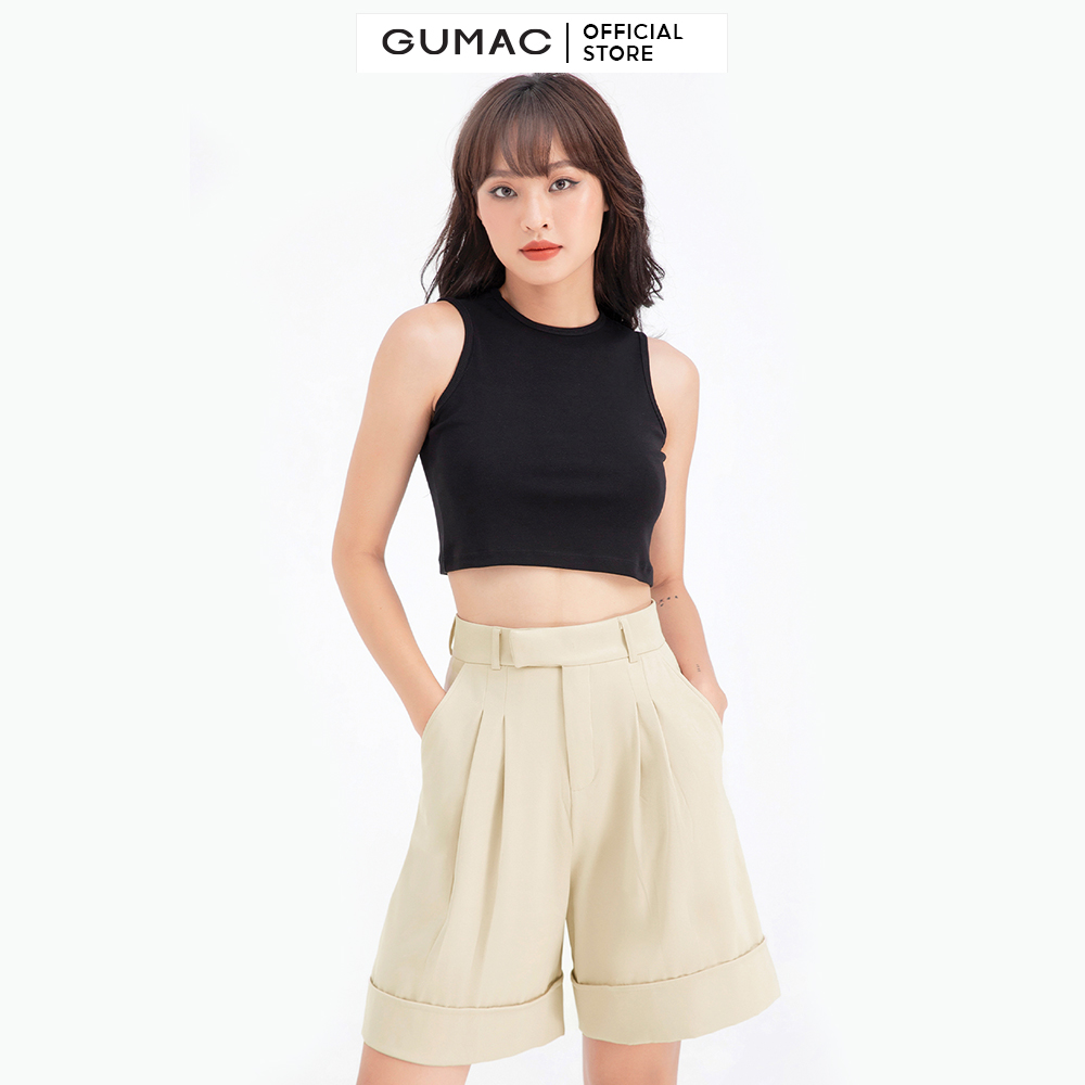 Quần short xếp li GUMAC QB679