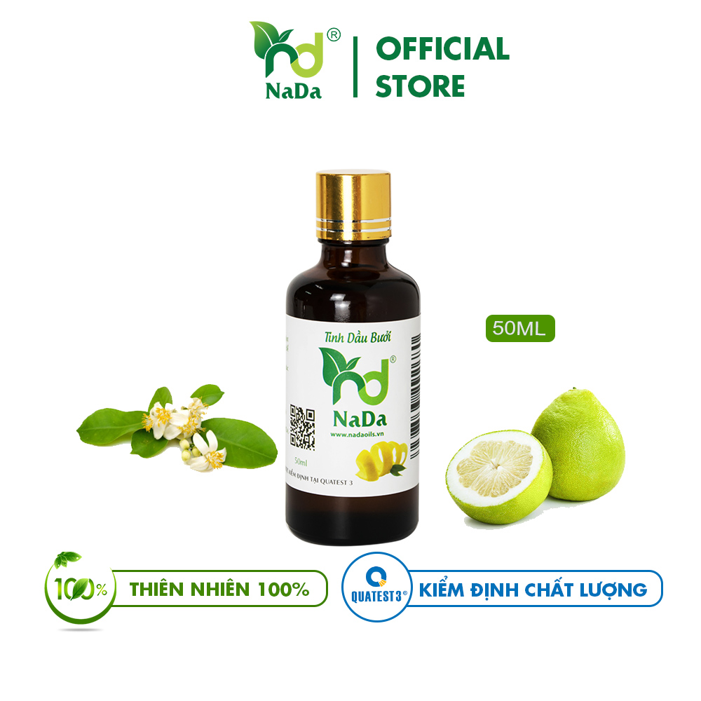 Tinh dầu Bưởi nguyên chất Nada | Kiểm định QT3 | Thanh mát, thư giãn, khử trùng
