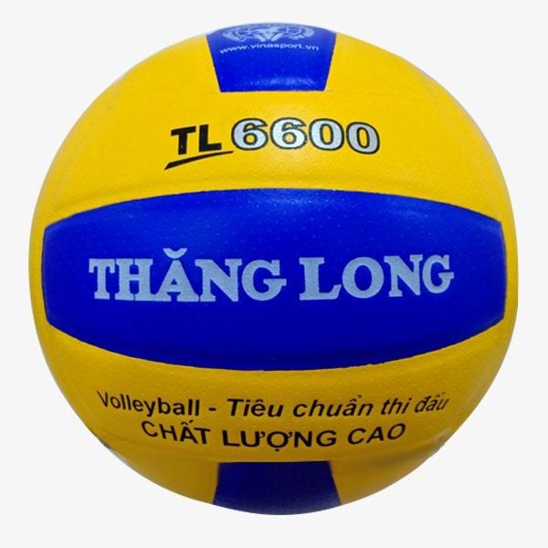 Quả bóng chuyền thi đấu, Quả bóng chuyền Thăng Long 6600 - Dungcusport tặng lưới + kim bơm