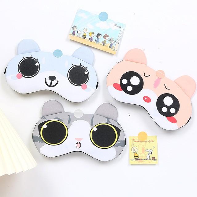 Miếng bịt mắt ngủ hình mèo cute kèm túi gel làm nóng/lạnh