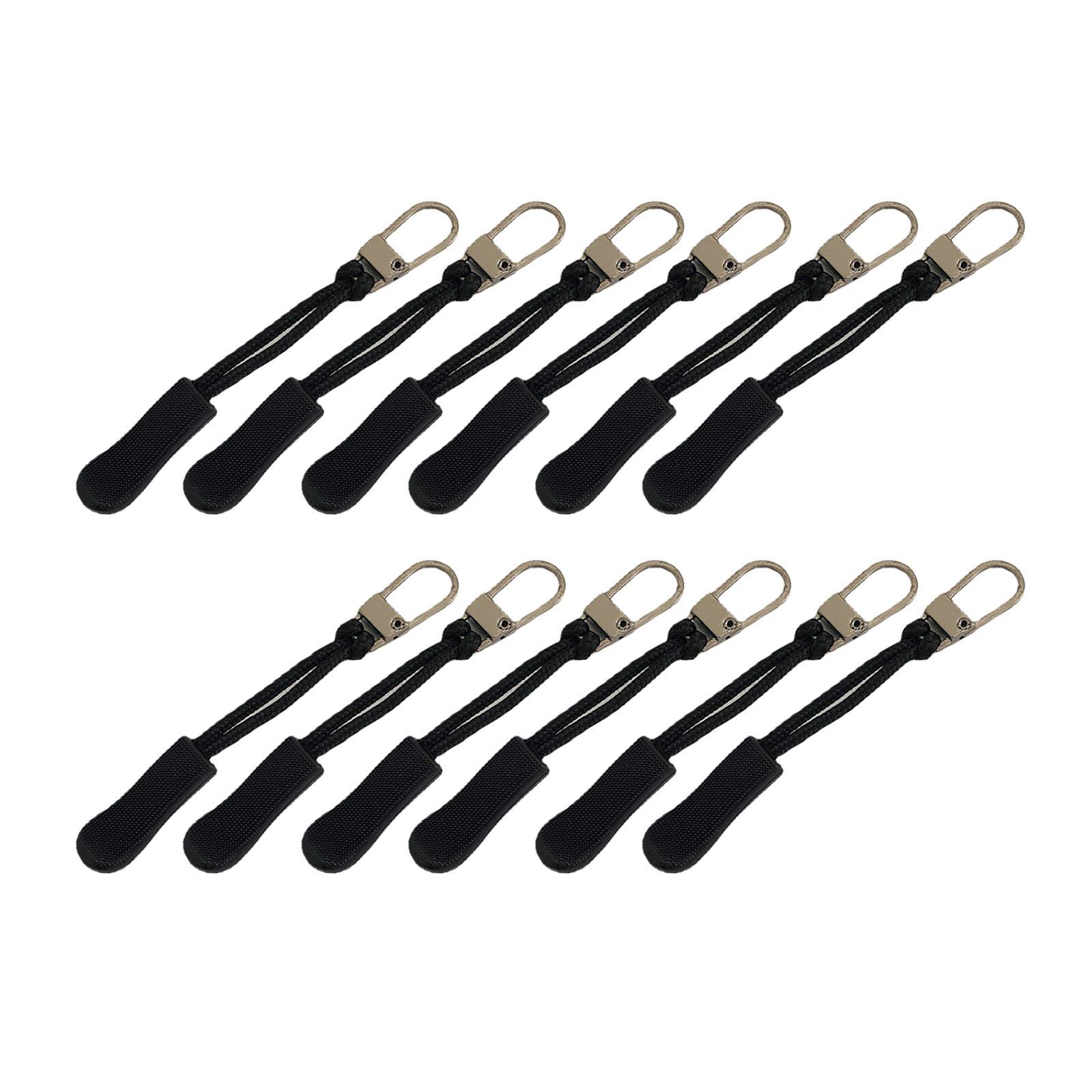 12 Pieces  Durable Cord Extension for Luggage Coat Black