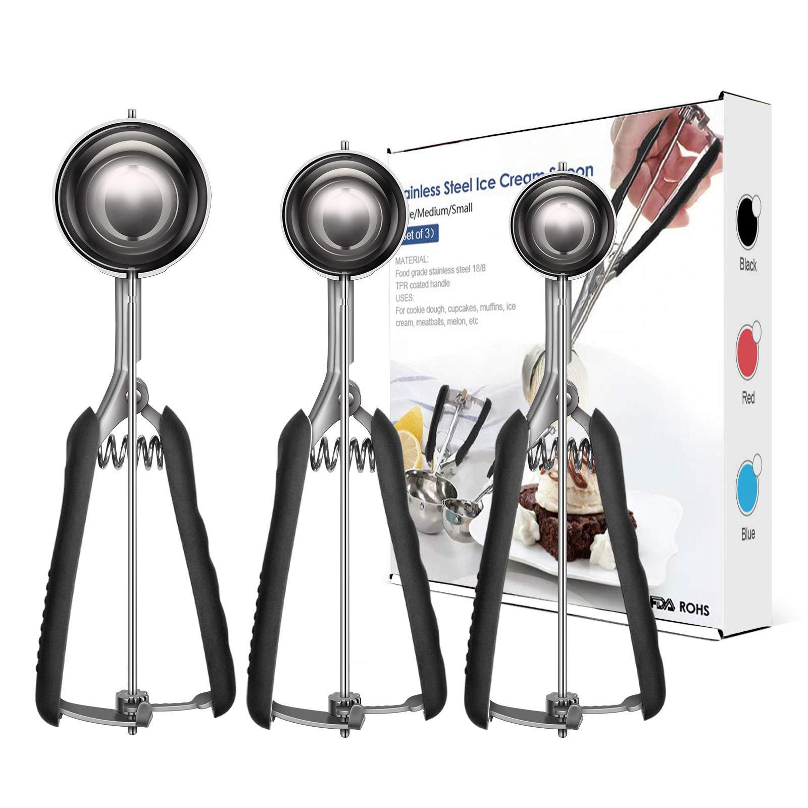 Bộ Muỗng Bắt Kem Bằng Inox Dùng Làm Kem, Dưa, Thịt Viên