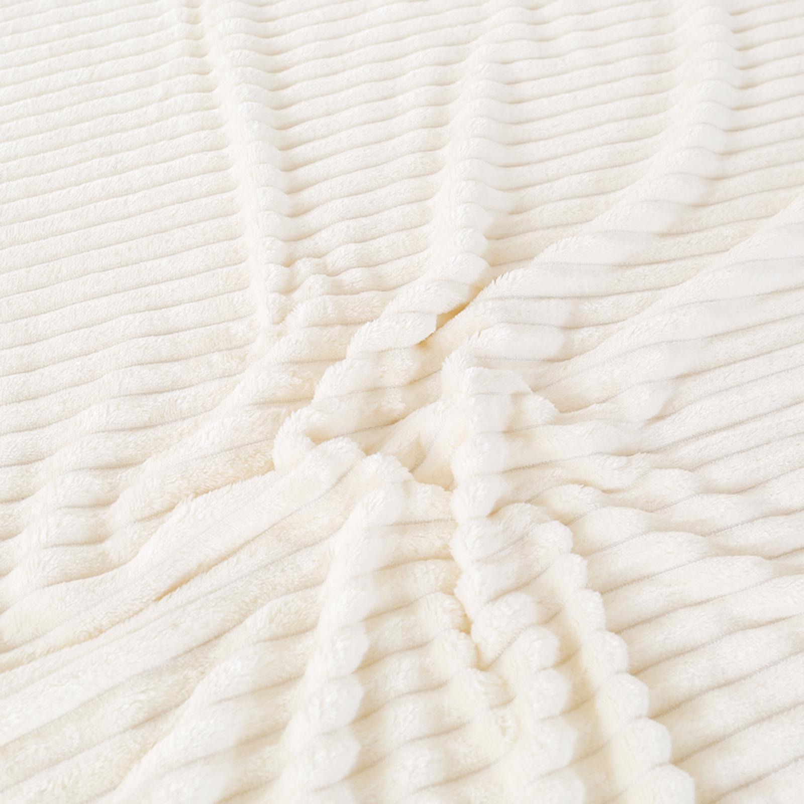 Plush Flannel Blanket Fleece Throw Blanket Nap Blanket Home Bedroom Home Beige