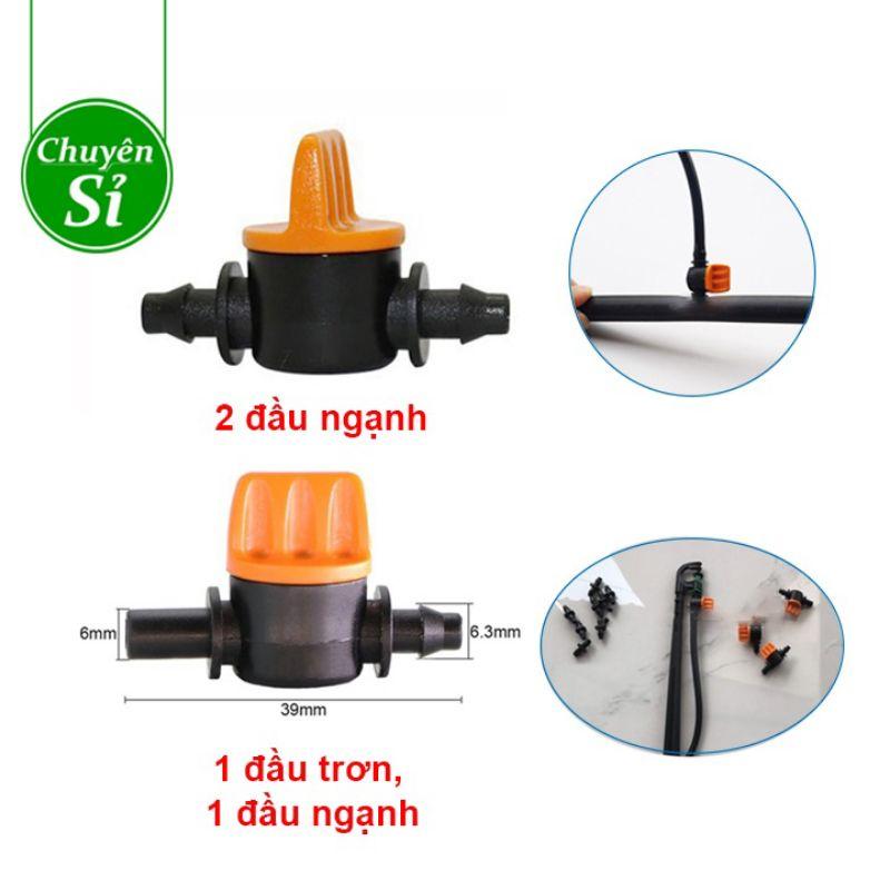 Van khởi thủy khoá ống LDFE 6 mm van khoá gắn Béc phun sương , tưới phun lan , cây kiểng