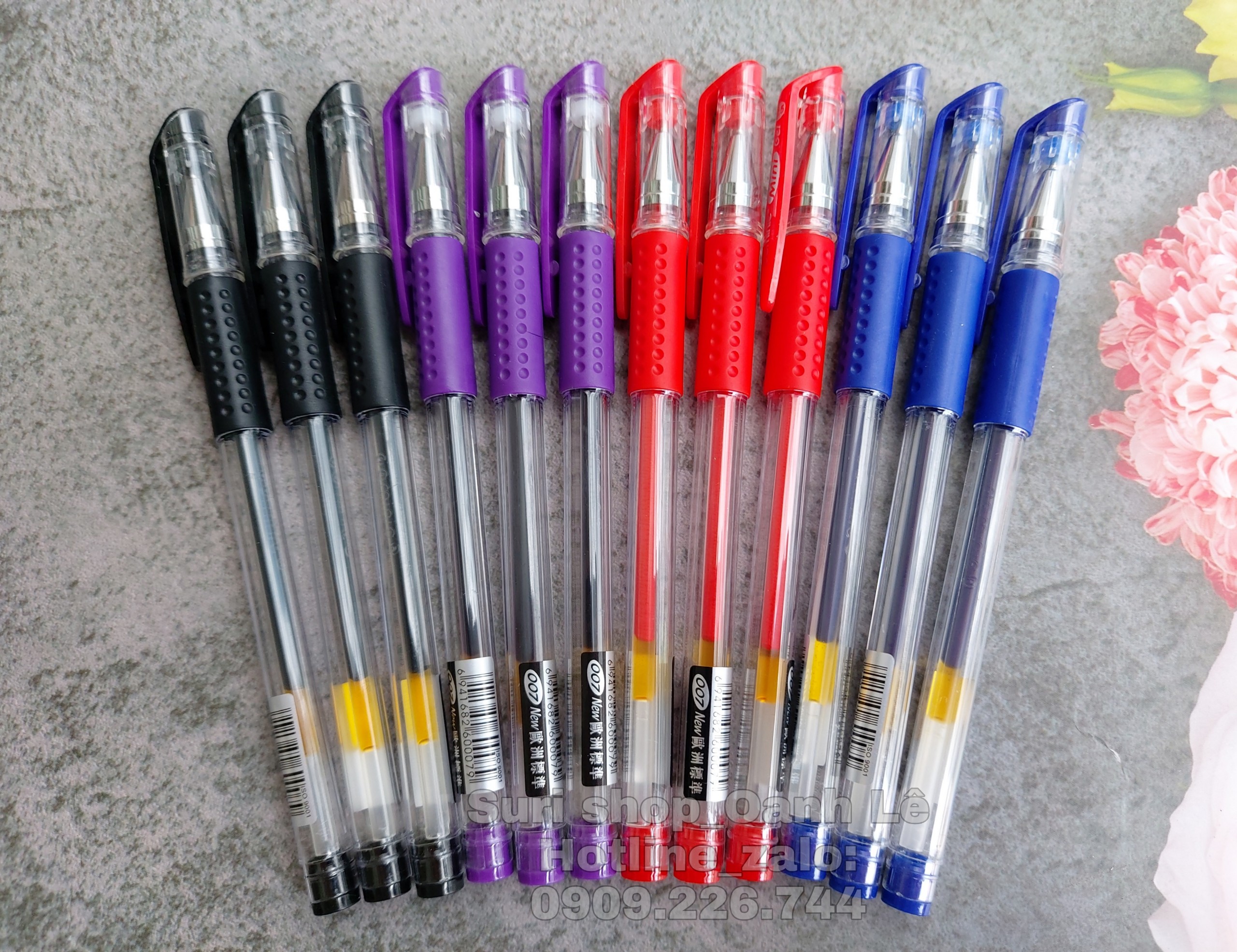 Hộp 12 cây Bút gel Mini 007 ngòi nhỏ 0.5 mm phù hợp mọi lứa tuổi