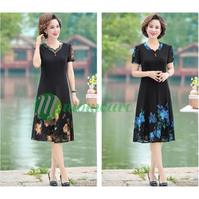 Sẵn kho Đầm trung niên thiết kế sang trọng váy thiết kế cho mẹ DA09   Shopee Việt Nam