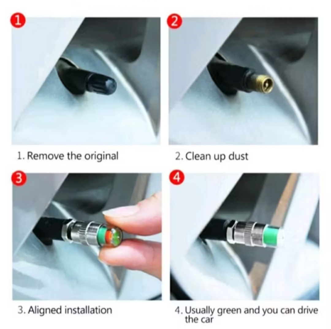 BỘ 4 CÁI NẮP ĐẬY CHÂN VAN XE MÁY ÔTÔ XE ĐIỆN ĐO ÁP XUẤT LỐP TRANG TRÍ BẢO VỆ VAN XE AN TOÀN