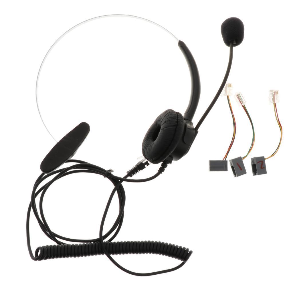 Center Telephone Headphone Noise Cancelling Monaural Headset