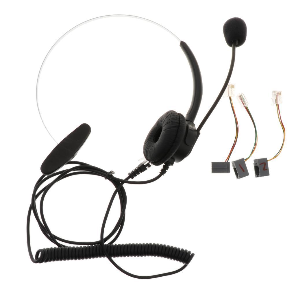 3X Call Center Plug Headset Microphone Noise Cancelling Business Headset