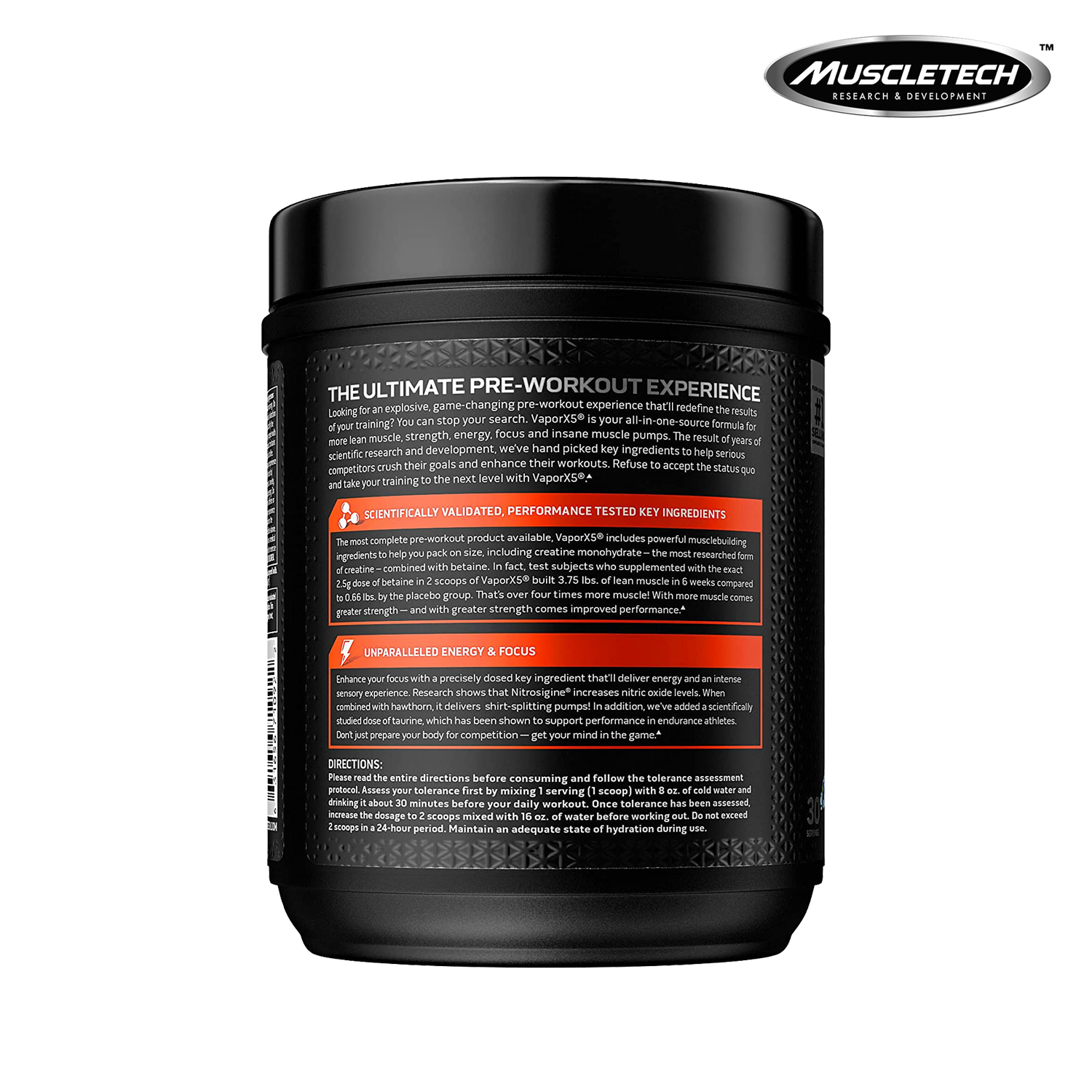 Pre Workout Vapor X5 (30Serving) - Tăng Sức Mạnh Sức Bền của Muscletech