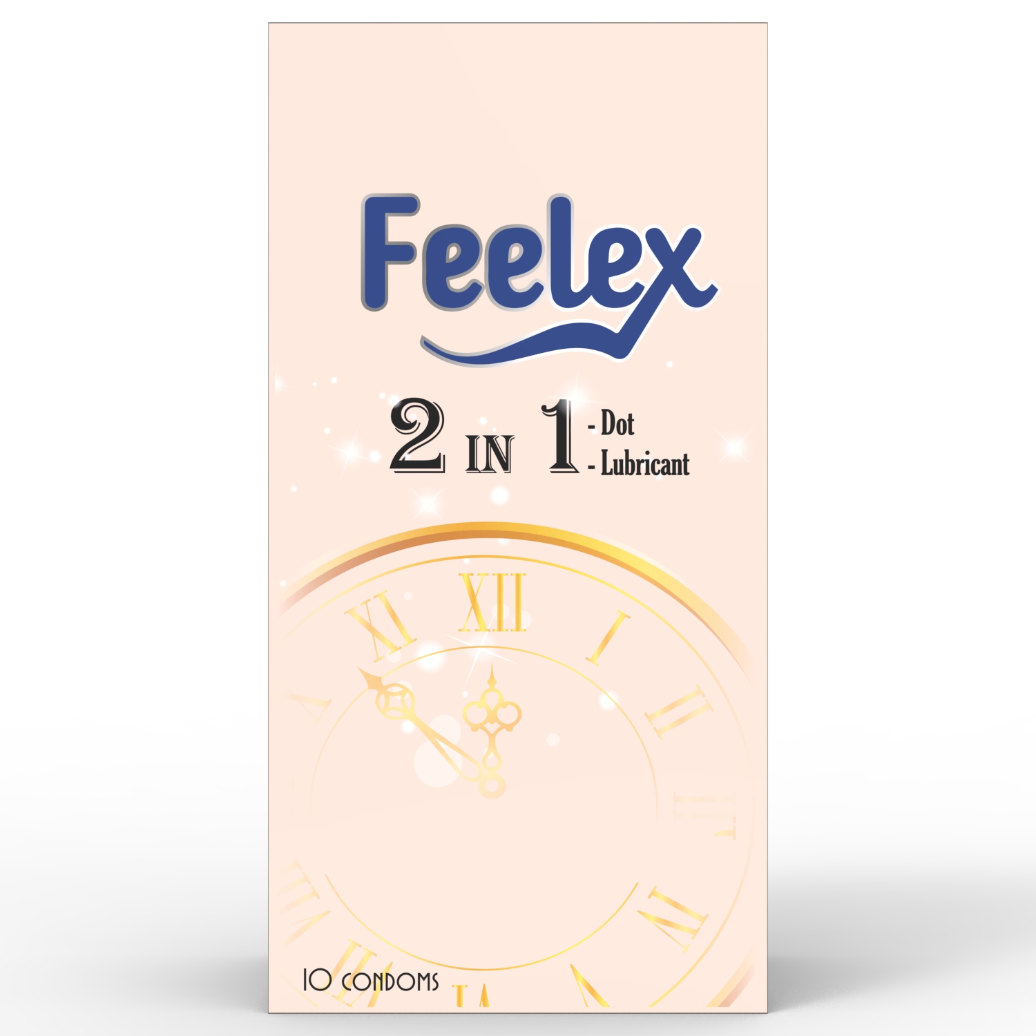 Bao cao su nam Feelex 2 in 1 gân gai hương dâu nhiều gel bôi trơn