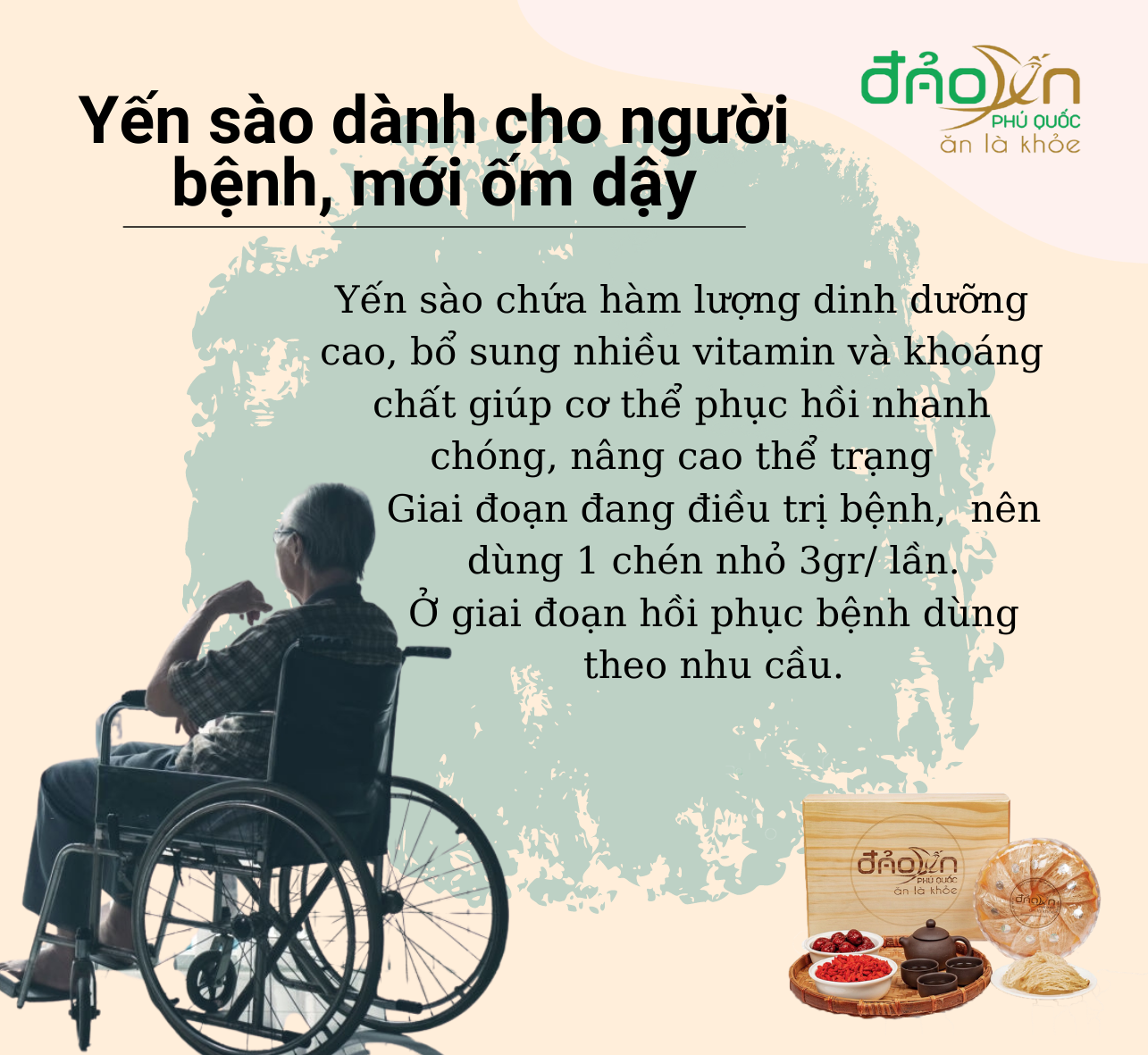 Tổ yến Hồng thô Đảo Yến Phú Quốc - Yến sào nguyên chất/ ít lông - Tăng cường sức đề kháng - Làm đẹp da, chống lão hóa - Giúp người bệnh mau lành