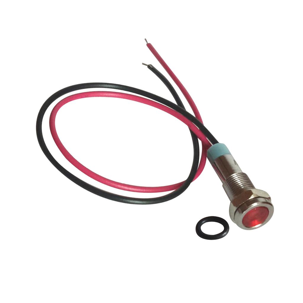 Nguồn Tín Hiệu 220 V Cung Cấp Nguồn Tín Hiệu LED Kim Loại Đèn Báo Với Dây Dẫn