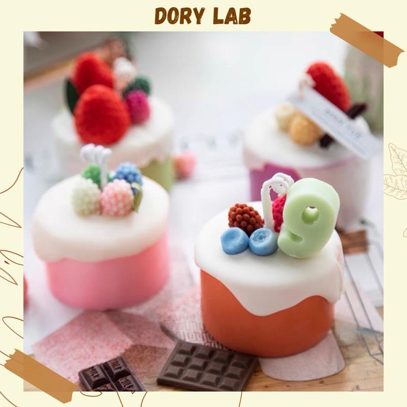 Nến Thơm Bánh Sinh Nhật Topping Ngẫu Nhiên, Quà Tặng Ý Nghĩa - Dory Lab