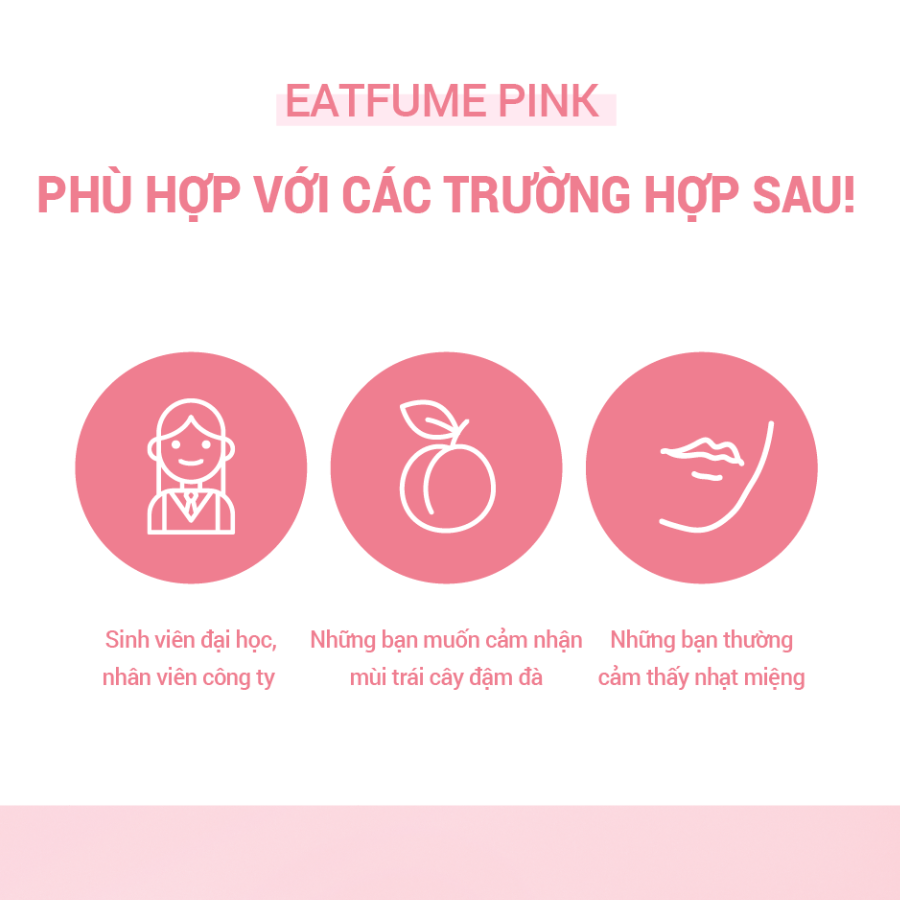Kẹo thơm miệng hương đào Eatfume Pink chăm sóc hơi thở 24 viên / vỉ