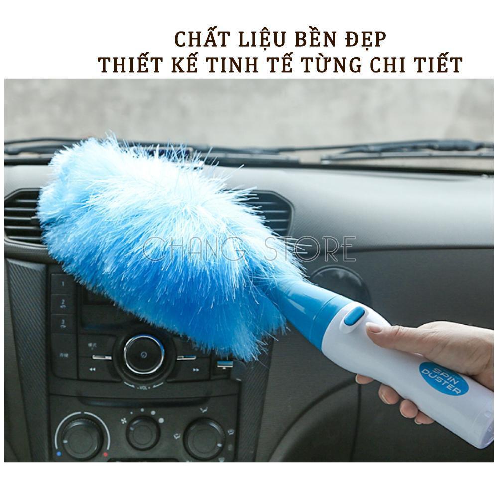 Chổi Quét Bụi Spin Duster Lông Mềm Quét Bụi Bằng Điện Mọi Ngóc Ngách Tiện Ích