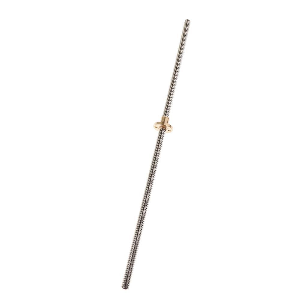 Premium 3D Printer Screw Rod Copper Nut Linear Rail Bar Shaft 330mm for Z Axis