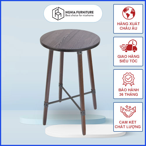 Bàn bar cao phong cách Châu Âu Tia Table 04 phù hợp bàn ngoài ban công, quá rượu, cafe