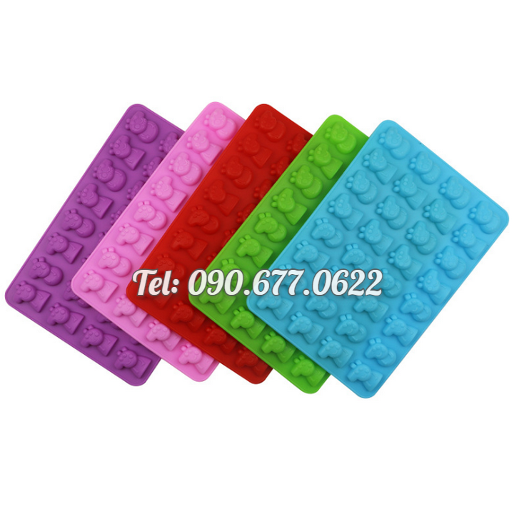 Khuôn silicone làm rau câu, kẹo dẻo, socola 32 heo con Peppa Cute - Mã số 1118