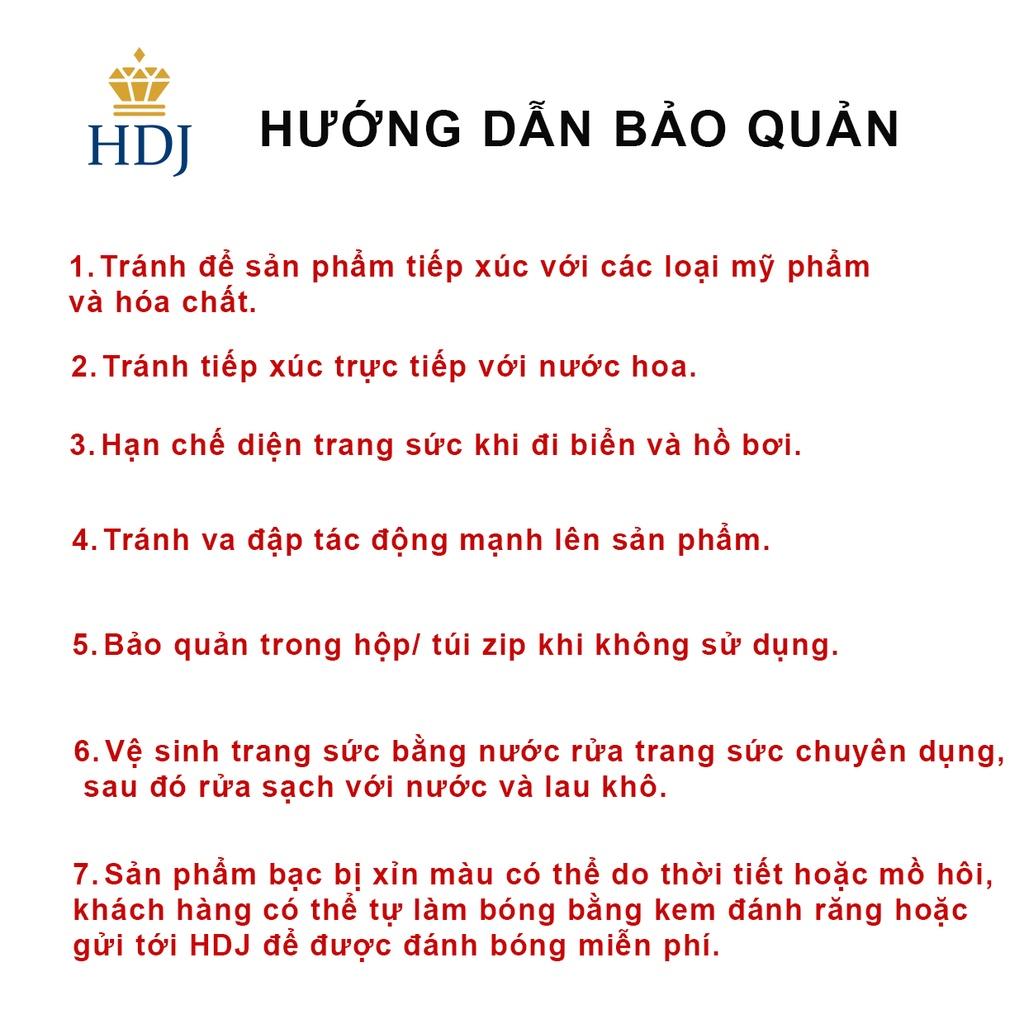 Lắc chân bạc thật dành cho nữ mẫu hình Huyền Thoại Biển Xanh gắn nụ đá nhỏ xinh LCB22111 - Trang sức HDJ