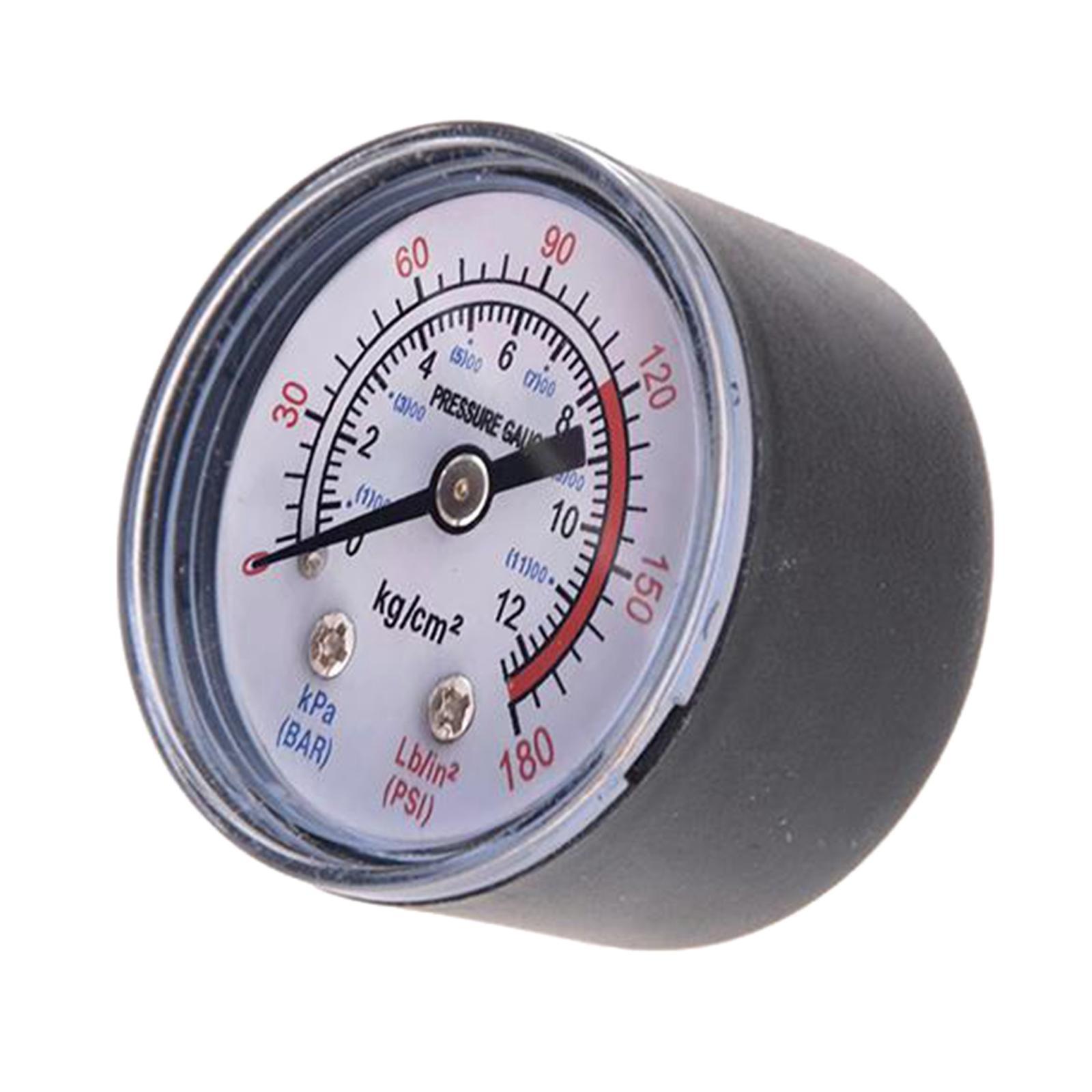 Pressure Gauge 1/8" NPT Bottom Mount Easy to Read Reliable Durable for Air
