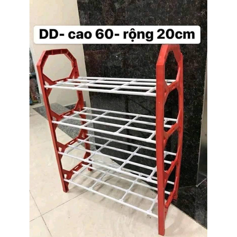 Kệ để giày dép 4 tầng nhựa - Giá để giày thông minh SS (Giao Màu Ngẫu Nhiên)