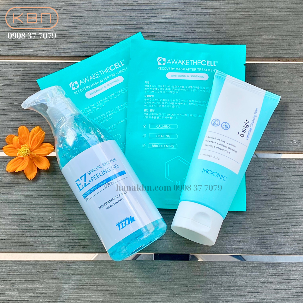 Combo Sạch Tế Bào Chết EZ Peeling Gel + Sữa Rửa Mặt Moonic Tặng 2 Mặt Nạ Soothing