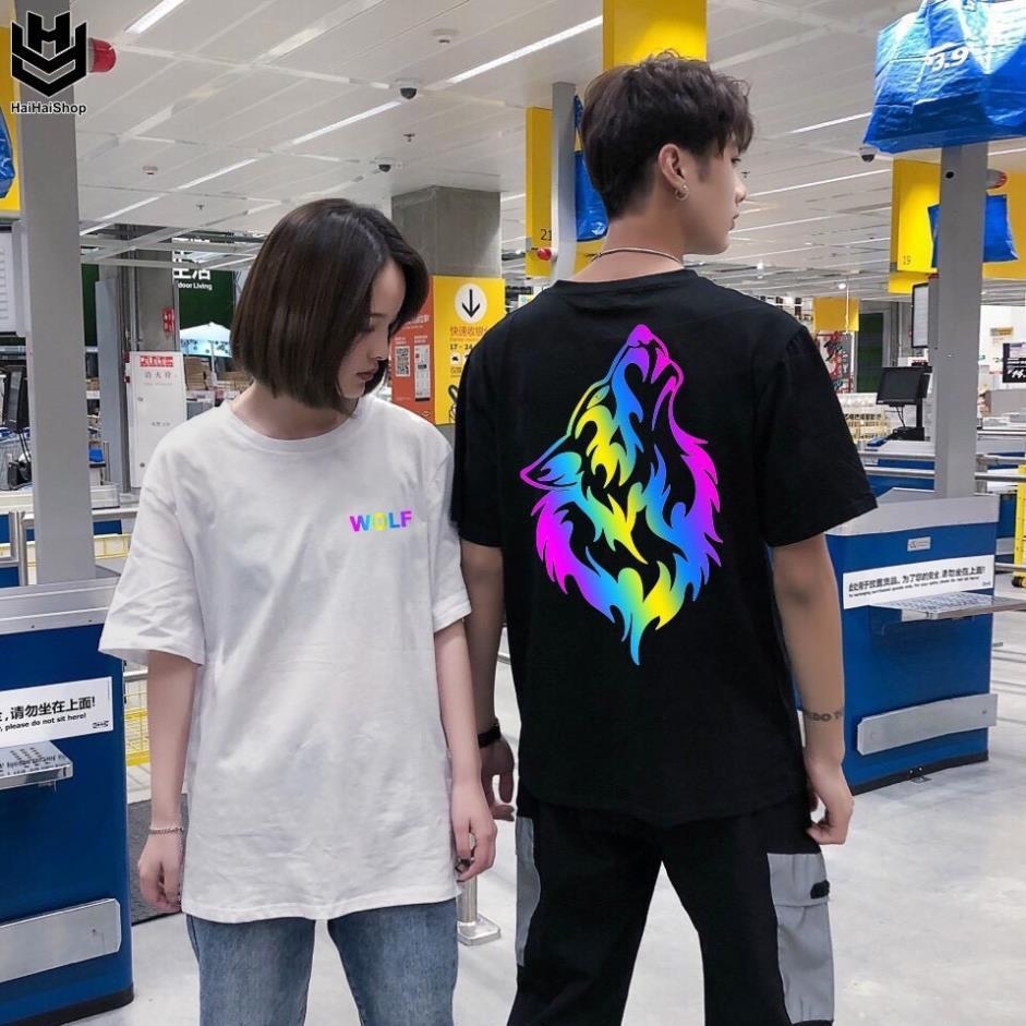 Áo Thun phản quang unisex, from rộng, vải cotton xịn