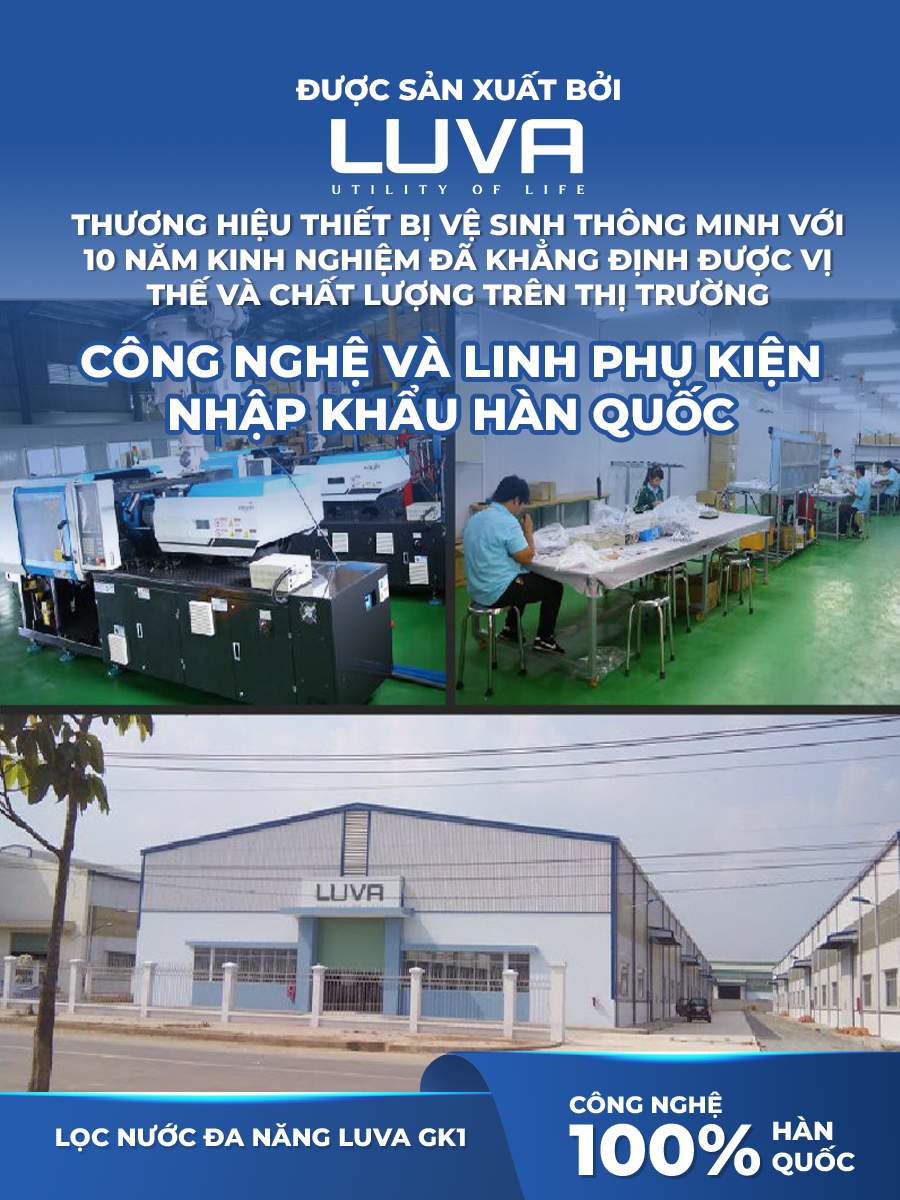 Bộ lọc nước đa năng Luva GK1 cho vòi sen tắm, vòi nước uống, máy giặt, bồn cầu, máy rửa bát